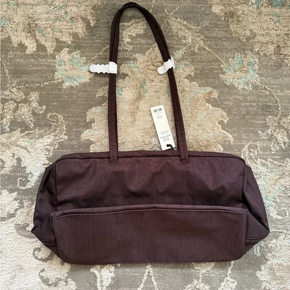 BAGGU Medium Nylon Bowler Bag - Chocolate Plum - Picture 2 of 3